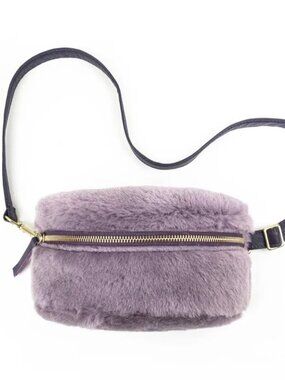 LILAC SHEARLING BUM BAG